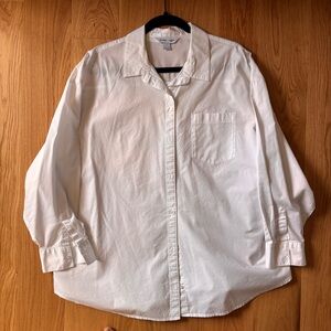 Old Navy White Oversized Button-Down Shirt